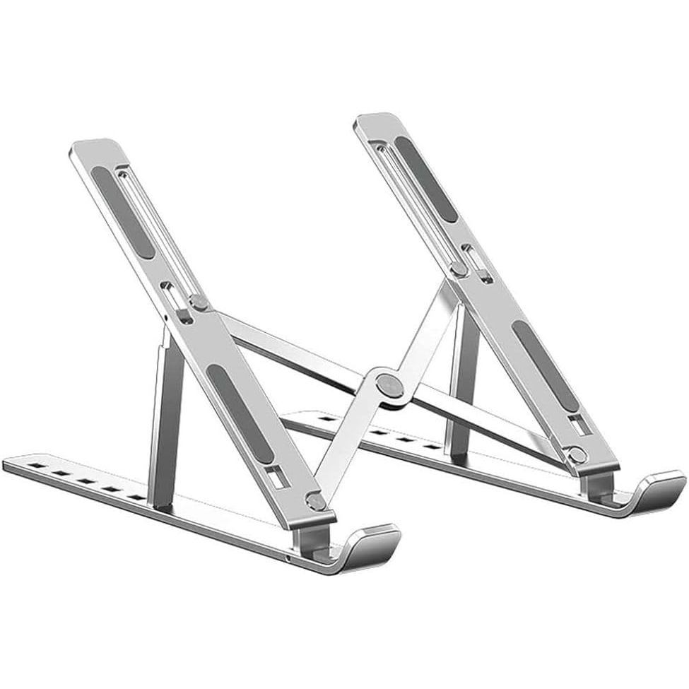 Suporte Notebook AlphaDomus Alumínio Ajustável Ergonômico Dobrável Reforçado Portátil 15.6