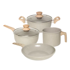 Conjunto de Panelas 4 pcs Revestimento Cerâmico Indução Cinza Dust Oster