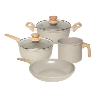 Conjunto de Panelas 4 pcs Revestimento Cerâmico Cinza Dust Oster em Oferta na Shopee