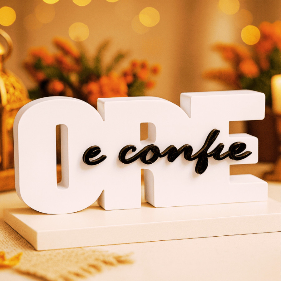 Oferta do dia Letreiro Decorativo 3D Palavra Abençoada Decoração para Sala Minimalista Moderna Escritório envio imediato