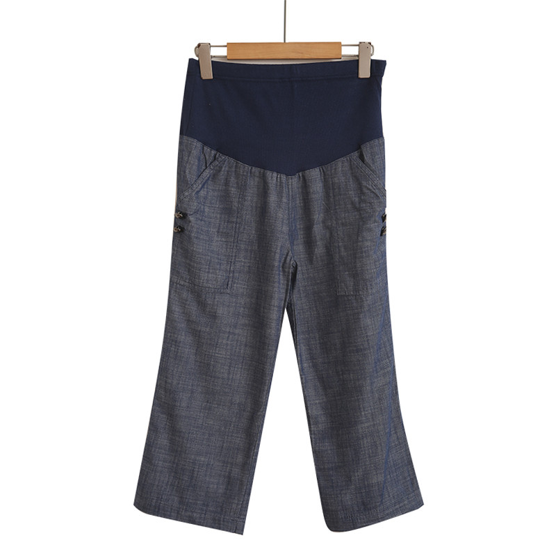 Calças de maternidade primavera verão exterior Wear na moda mãe fina verão calças soltas tornozelo-perna calças Jeans Ca