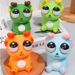Estressante Boneco em Formato de Dragão com Olhos Saltados, Antistresse para Apertar.
