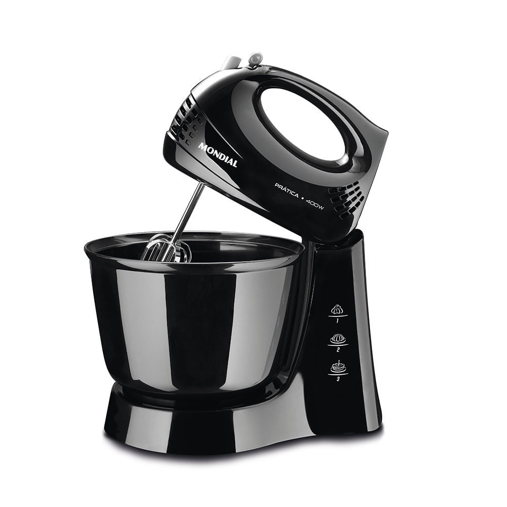 Batedeira Mondial Prática B-44-B Preta - 400W 220V em Oferta na Shopee