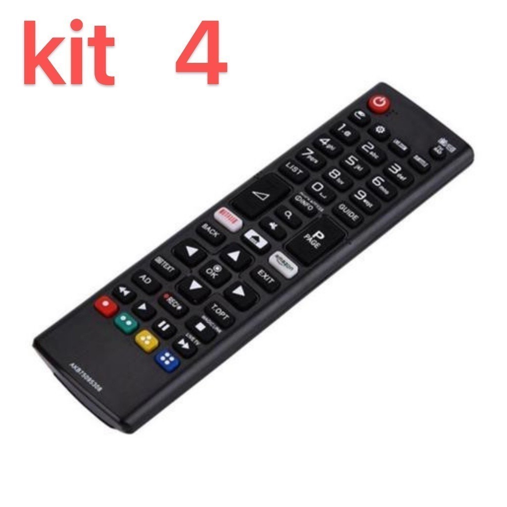 kit 4 Controles compatíveis com Smart TVs Samsung