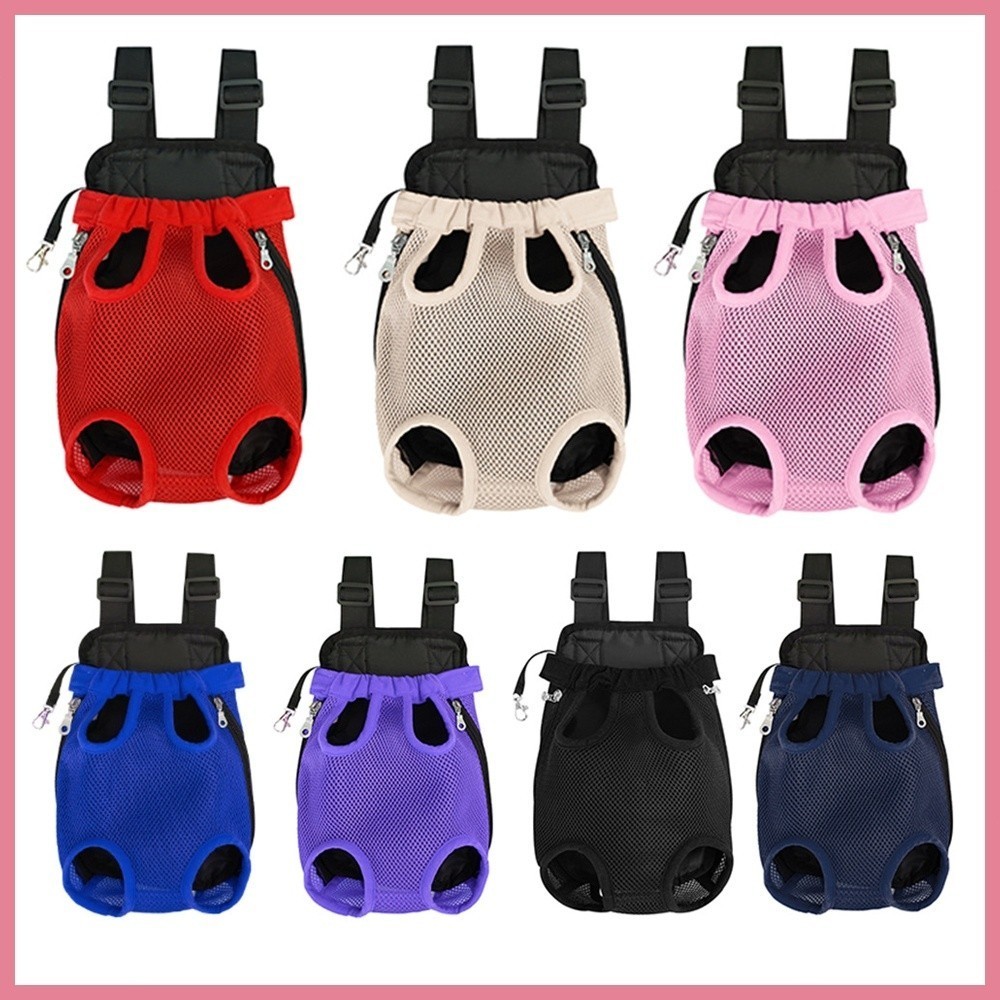 Bolsa Canguru Transporte De Pet Cachorro Gatos Preto Rosa