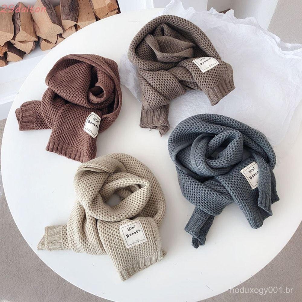 DALTON Meninos Meninas Cachecol , Estilo Coreano Casual Crianças De Malha , Simples Ao Ar Livre Outono Inverno Quente Lã