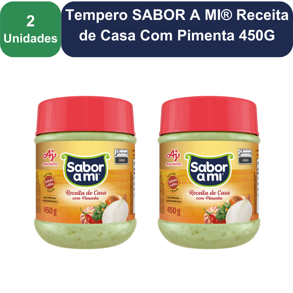 Kit 2 Unidades Tempero SABOR A MI® Receita de Casa Com Pimenta 450G em Oferta na Shopee