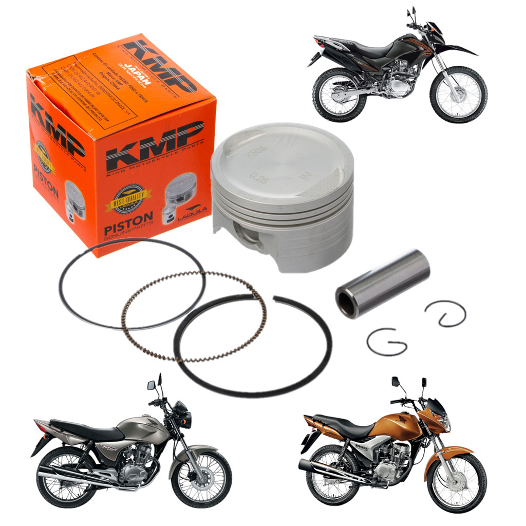 Kit Pistão Anel Titan Bros 150 190cc Std 050 100 Competição