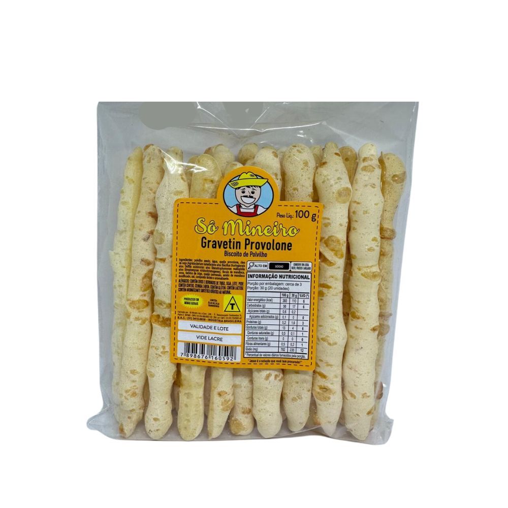 Biscoito Sô Mineiro Gravetin Provolone 100g em Oferta na Shopee