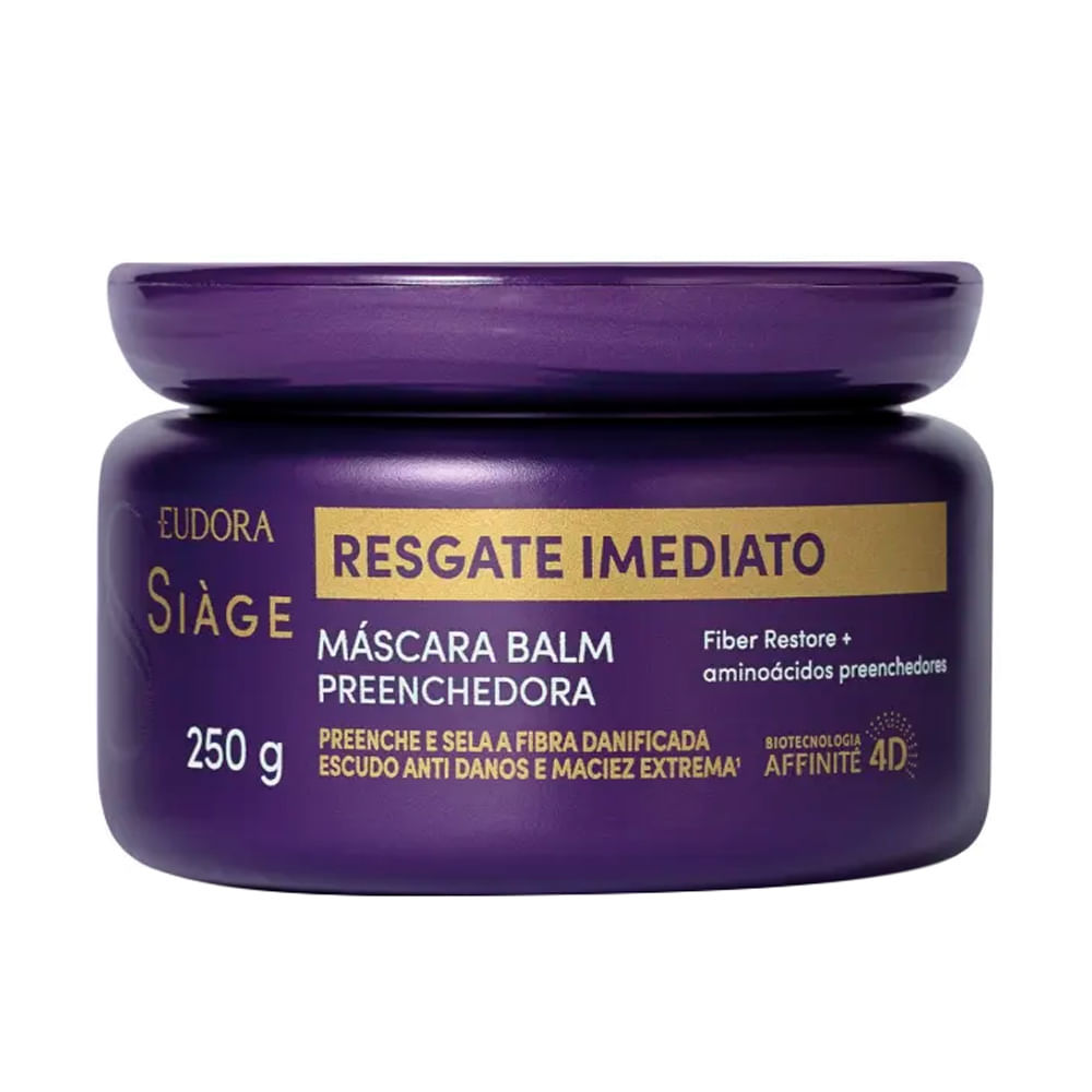 Máscara Balm Preenchedora Eudora Siàge Resgate Imediato 250g em Oferta na Shopee