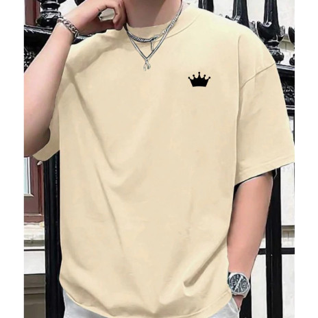Camiseta Camisa Masculina Estampada Coroa Malha 100% Algodão Camisa Lançamento promoção Várias cores