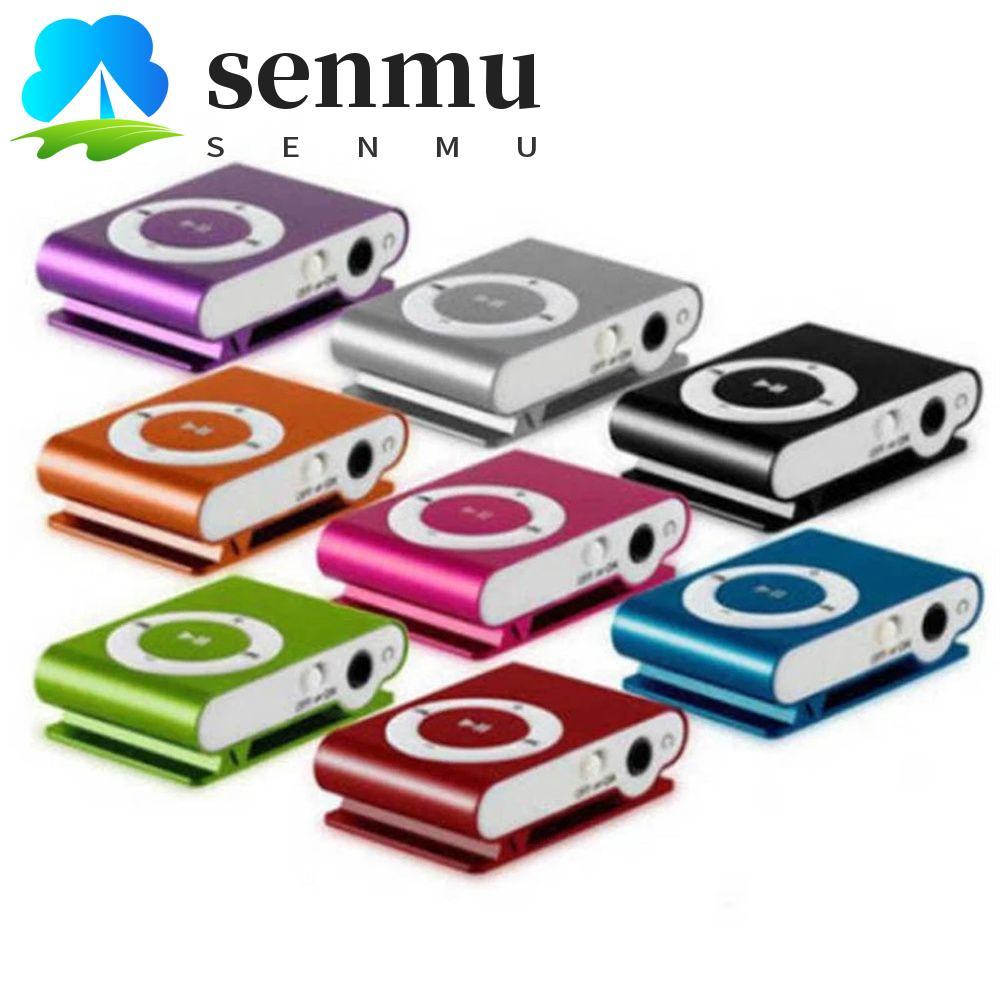 SENMU Clip MP3 Mini Walkman Portátil Metal 3.5mm Espelho Leitor De Música