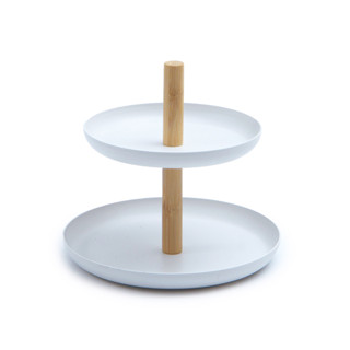 Porta-Acessórios de Metal E Bambu 16cm - Oikos em Oferta na Shopee