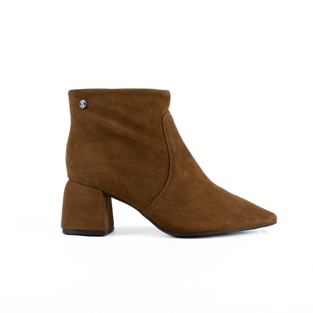 Bota Bottero Cano Curto Couro Salto Bloco Conforto Original 362101