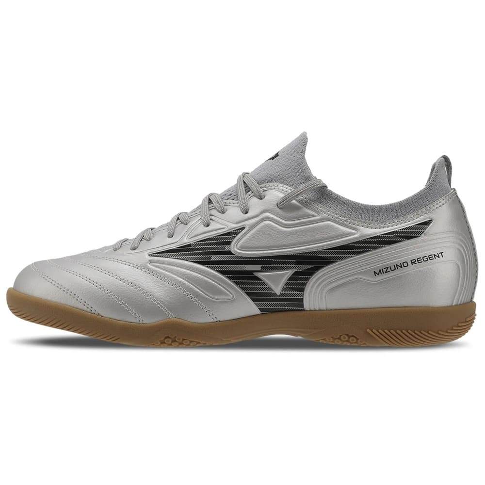 Chuteira Mizuno Futsal Regent Prata Oficial + NF