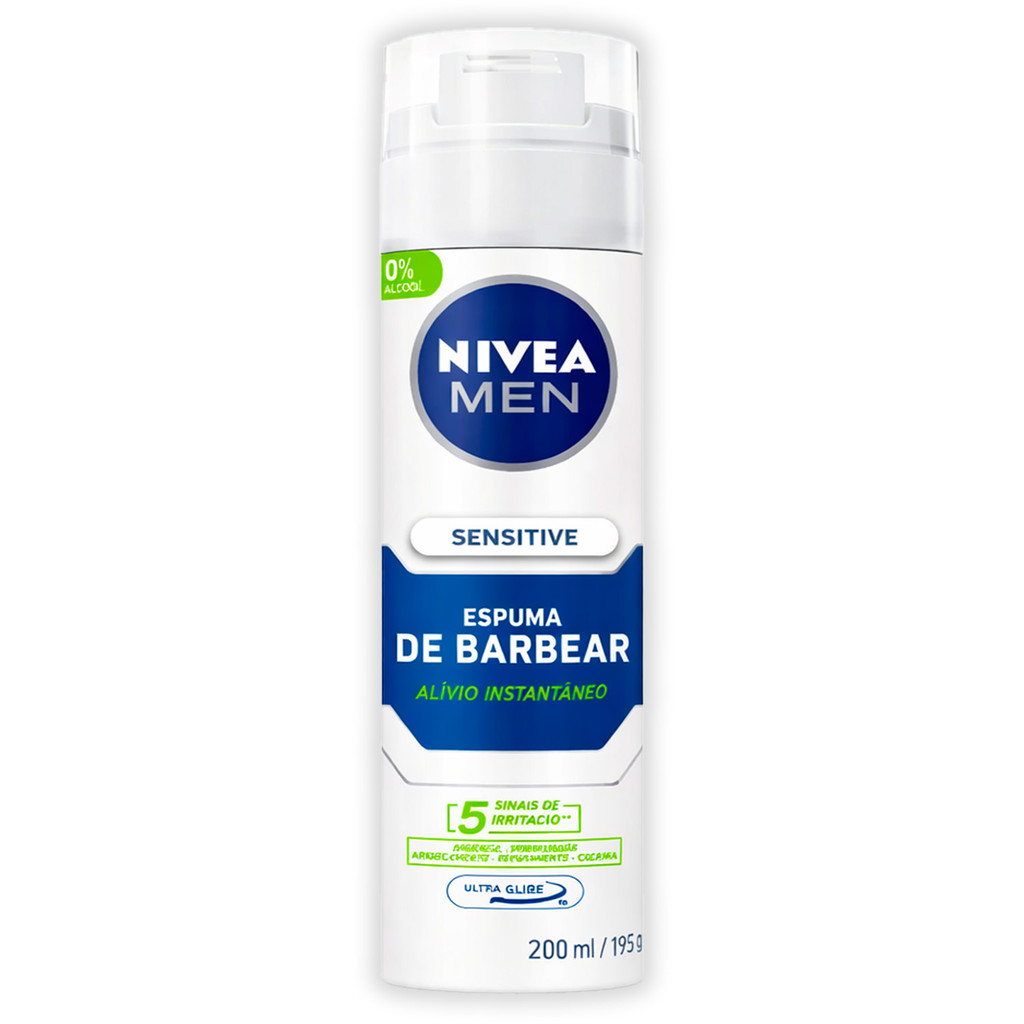Espuma de Barbear Nivea Men Sensitive Pele Sensível 200ml