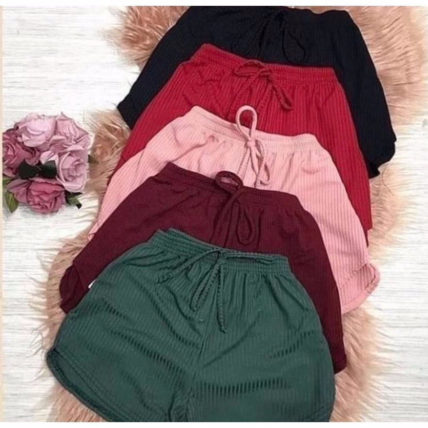 Kit 10 Shorts Fitness Feminino Canelado Treino Academia Dança