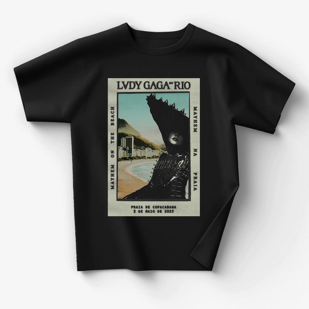 Camiseta Lady Gaga - Rio Poster (Black) em Oferta na Shopee