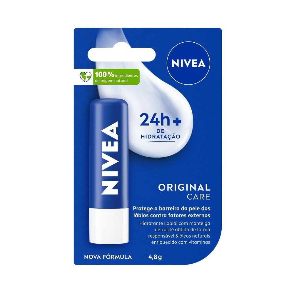 Hidratante Labial Nivea Original Care 4,8g em Oferta na Shopee