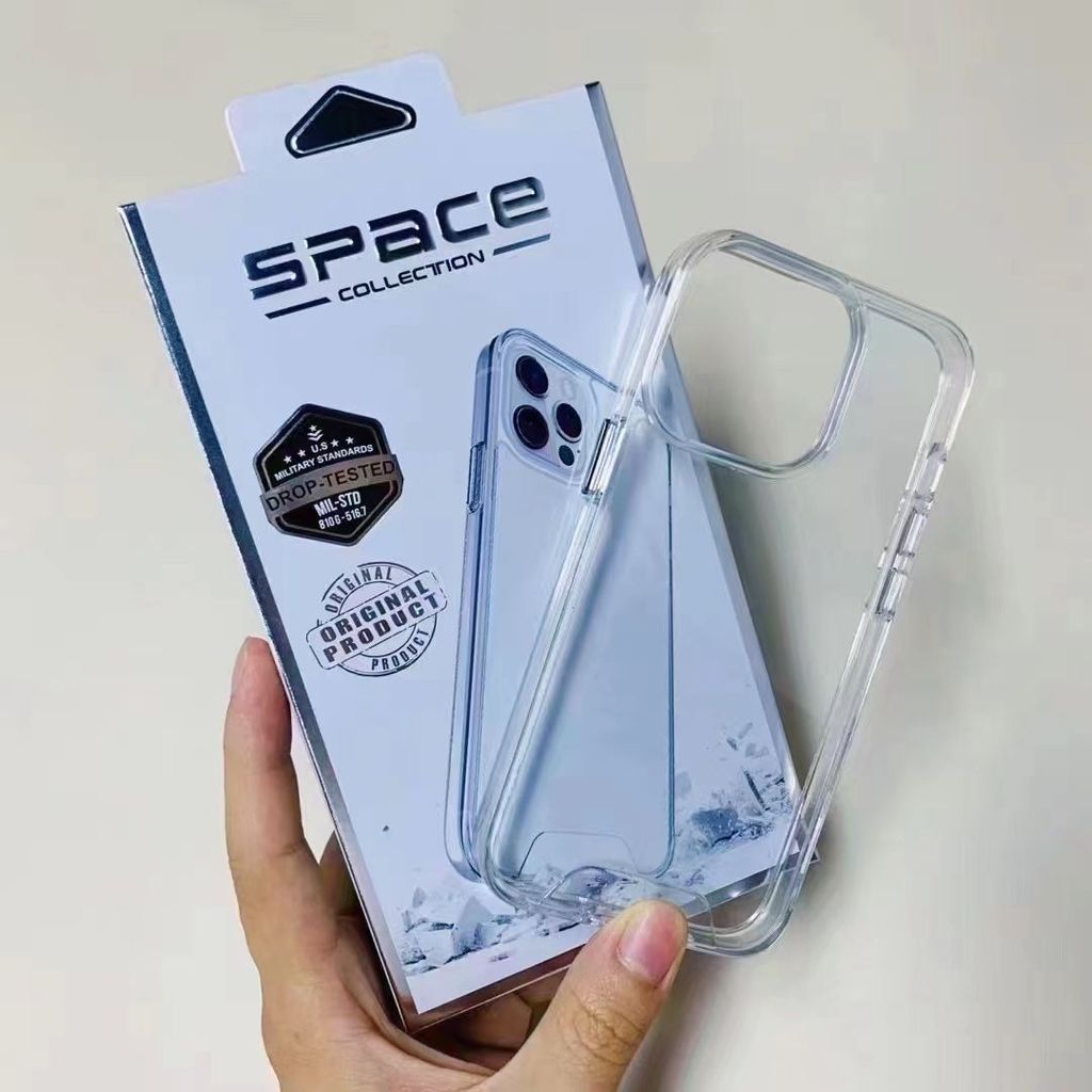 Capa Capinha Space Transparente Anti Impacto Compativel com iPhones 7 8 X XR XSMAX 11 12 13 14 15 16 17ProMax em Oferta na Shopee