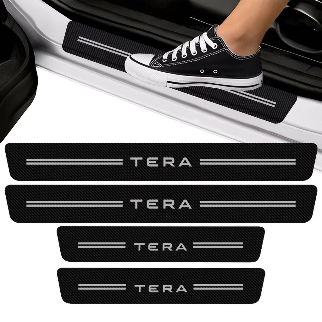 Soleira Porta Para Volkswagen Tera Adesivo Fibra De Carbono