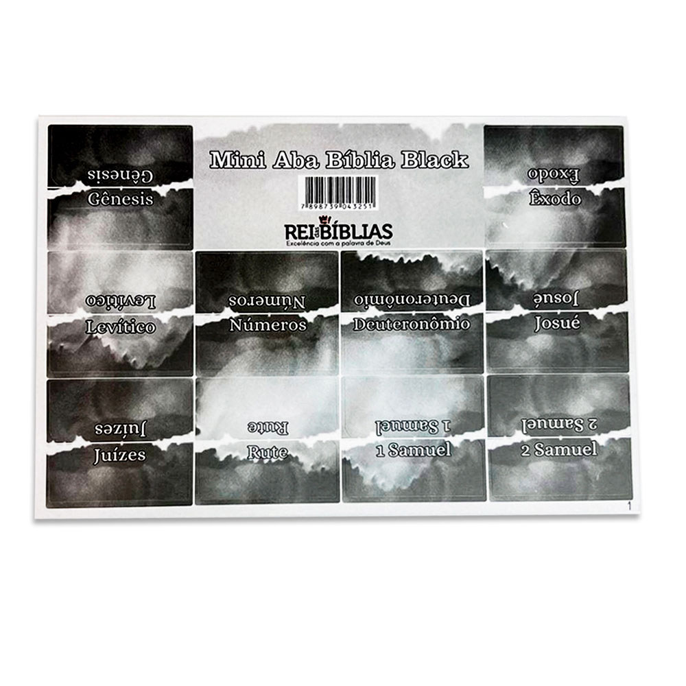 Abas Adesivas Para Bíblia - Marcador Índice - Mini Aba Black em Oferta na Shopee