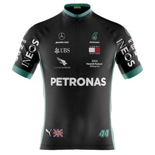 Camiseta Ciclismo Masculina Dryfit Proteção UV Bike MTB Speed Manga Curta Petronas Preta