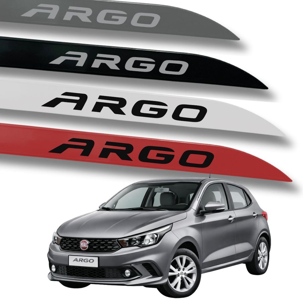 Jogo Friso Slim Lateral Porta Fiat  Argo Original Grafia