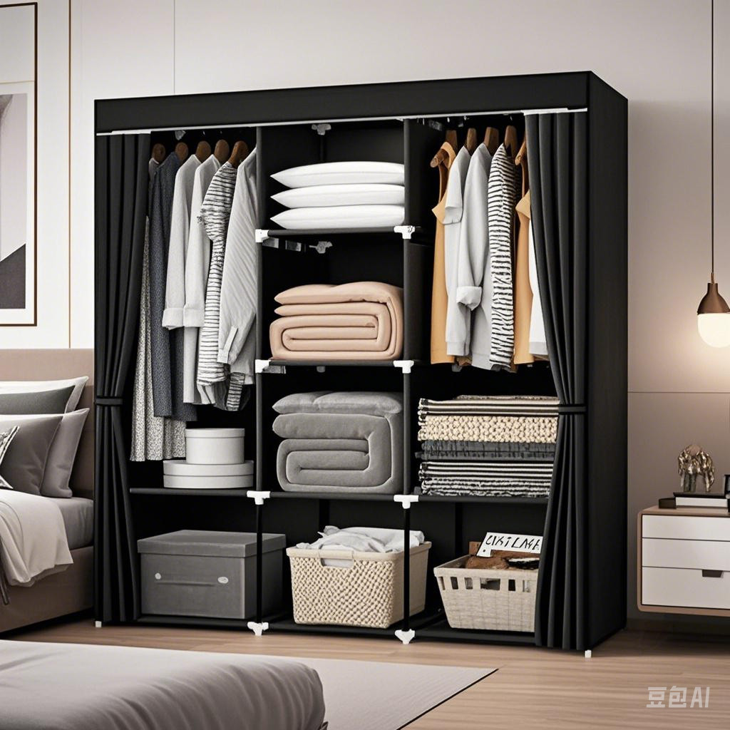 Guarda Roupa Dobrável Organizador De Roupas Portátil com Ziper Armário de Roupa Multifuncional Top Ola