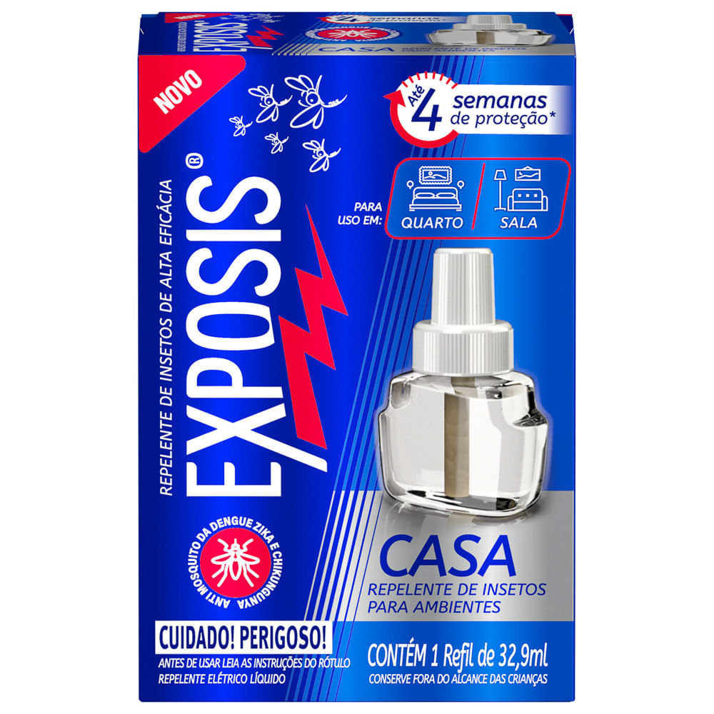 Repelente Líquido Elétrico Exposis Casa Refil 32,9ml em Oferta na Shopee