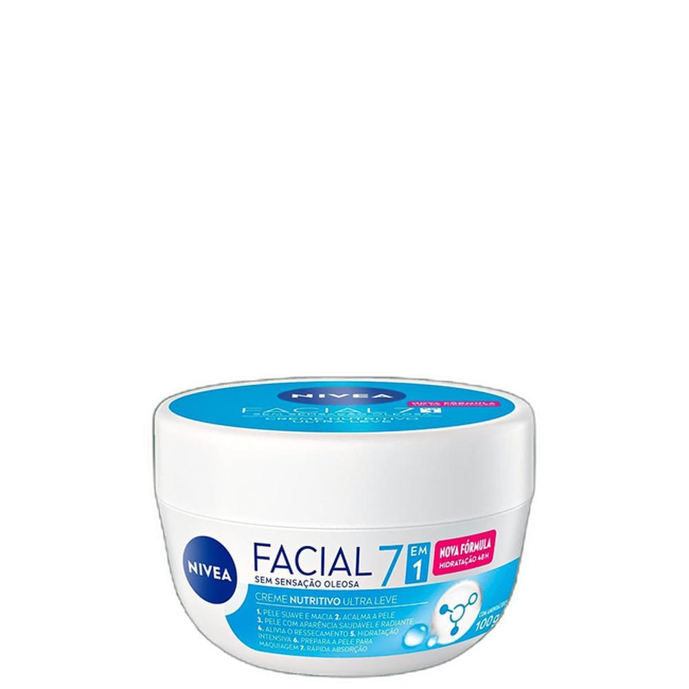 NIVEA 7 em 1 -  Creme Facial Nutritivo Ultraleve 100g