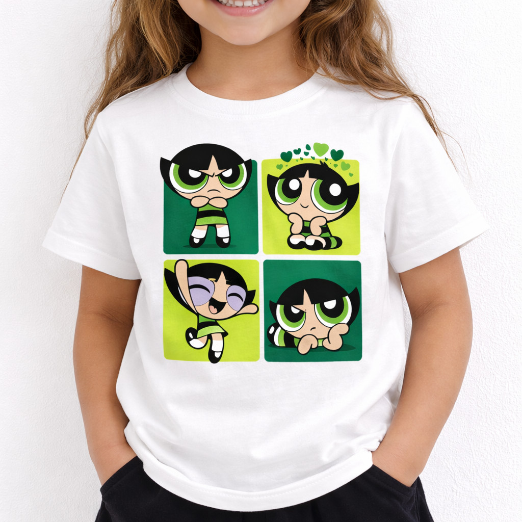 Camiseta Feminina Docinho Super Poderosas Infantil T-shirt Personalizada camisa camiseta 100% Algodão Lindinha Florzinha