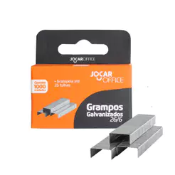 Grampo Galvanizado (26/6) Caixa com 1000 unidades Jocar Office Leonora - 93011