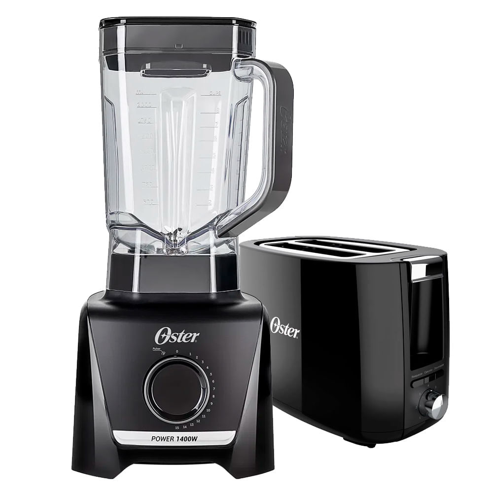 Kit Liquidificador 1400 Full e Torradeira Black Oster em Oferta na Shopee