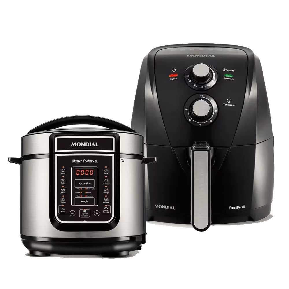 Fritadeira Elétrica Air Fryer Mondial Afn40fb 4l Panela Elétrica Master Cooker Pe-38 5l Mondial — R$ 772,12 em Shopee