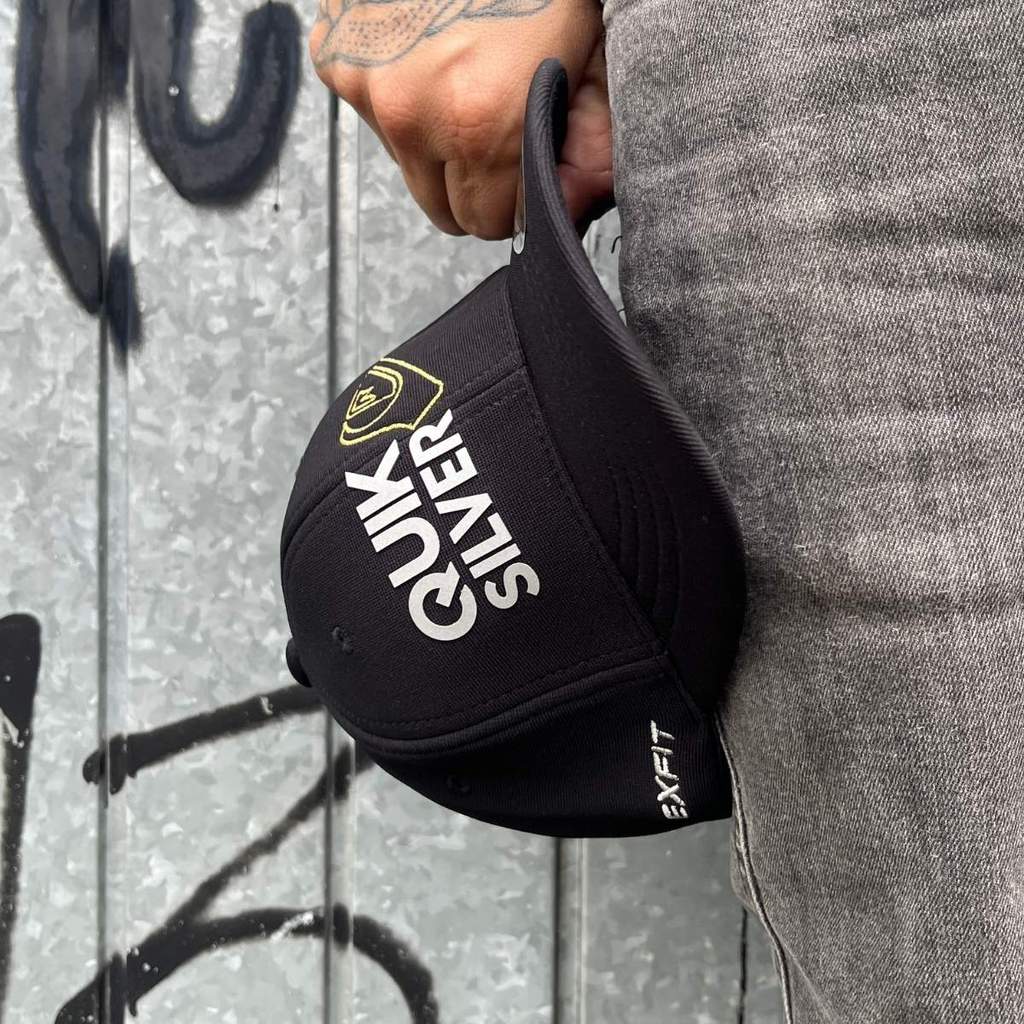 Boné Quiksilver Flexfit Silver Transfer Emb Preto P