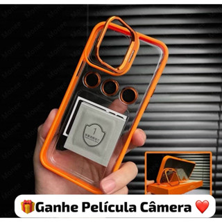 Capinha Case Premium Magsafe Suporte Câmera Brinde Película Câmera iPhone 16 15 14 13 12 11 PRO MAX em Oferta na Shopee