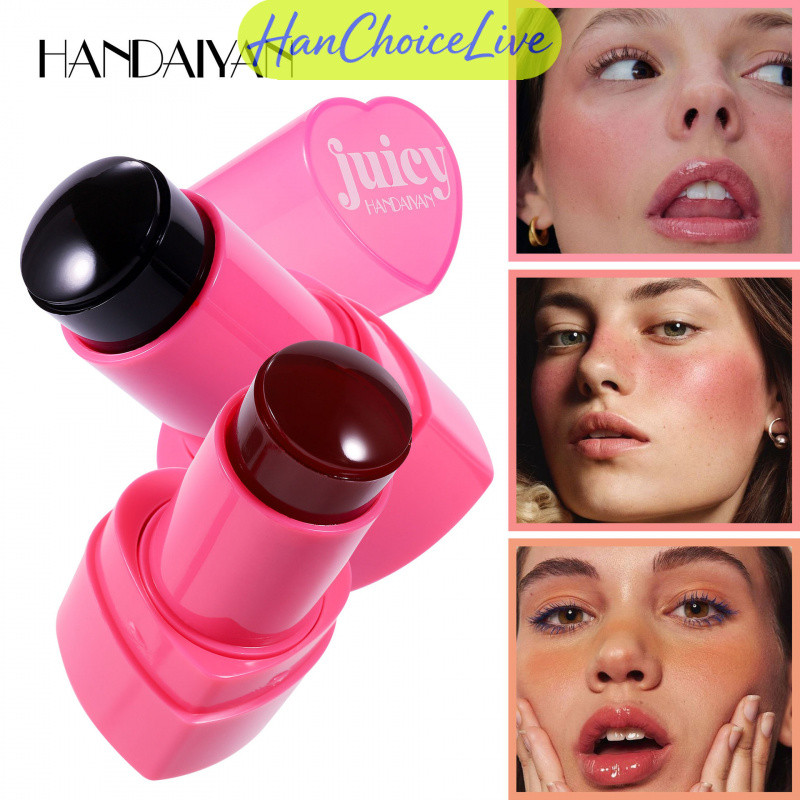 HANDAIYAN Blush Stick Hidratante Duradouro Hidratante Geléia Textura Fosca 9 Cores Amor Jelly Blush Stick