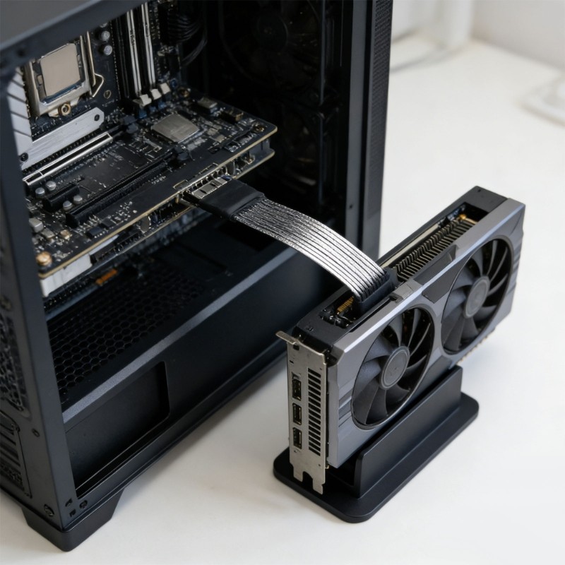 Estone M 2 Para OCuLink 4i Adaptador PCIE4 0 Gen4 GPU Externo Doca NVME SFF8612 Extensão PC Desktop