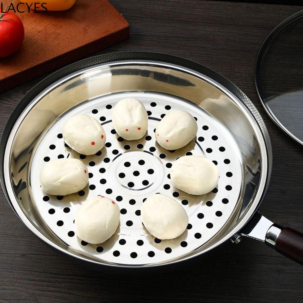 Imagem LACYES Wok Steamer , Bandeja De Vapor Aprofundada À Prova De Ferrugem , Cesta Profissional De Tamanho Grande