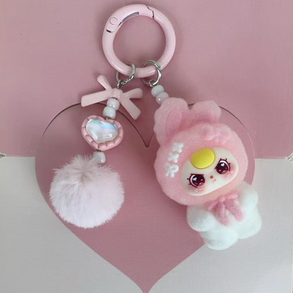 Reunindo boneca de pé três anos pingente mochila saco dos desenhos animados diy boneca menina pingente estudante chaveir