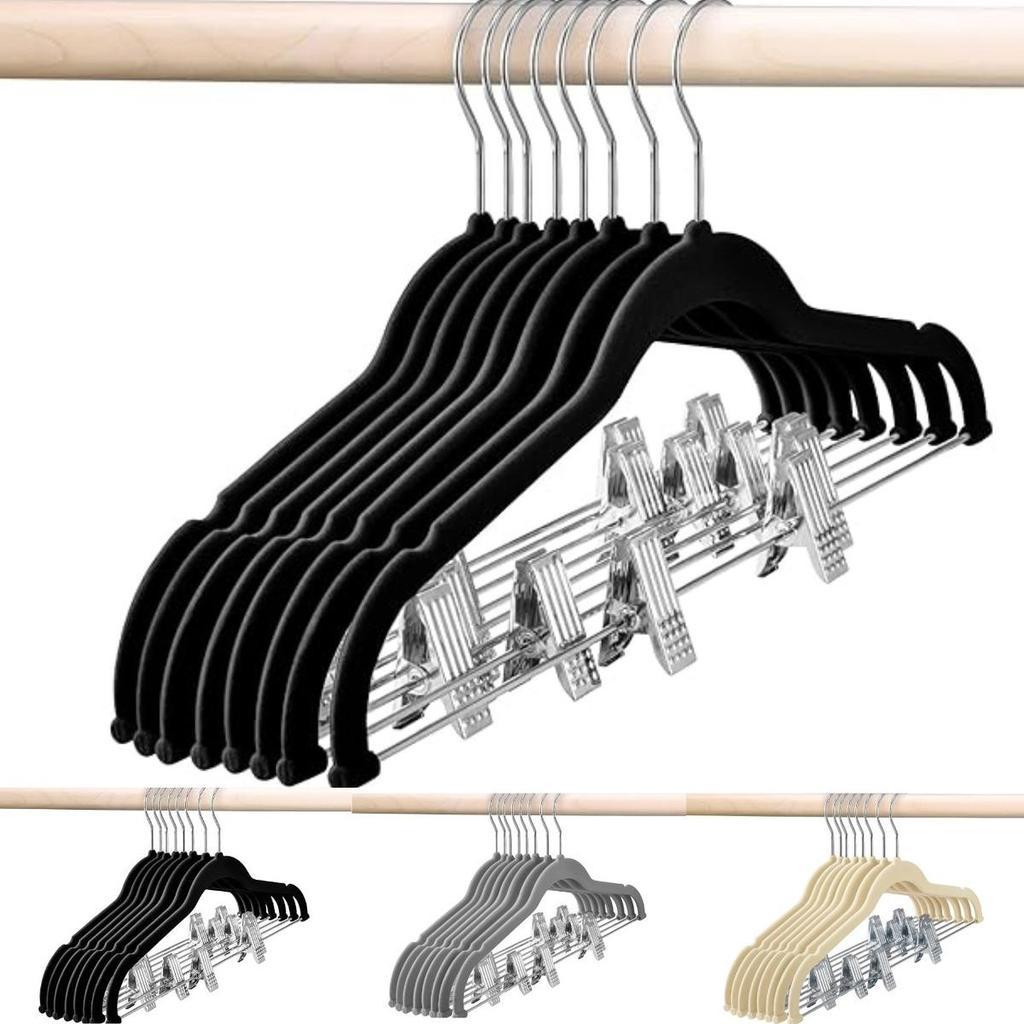 Kit Cabides de Veludo Ultra Finos para Closet