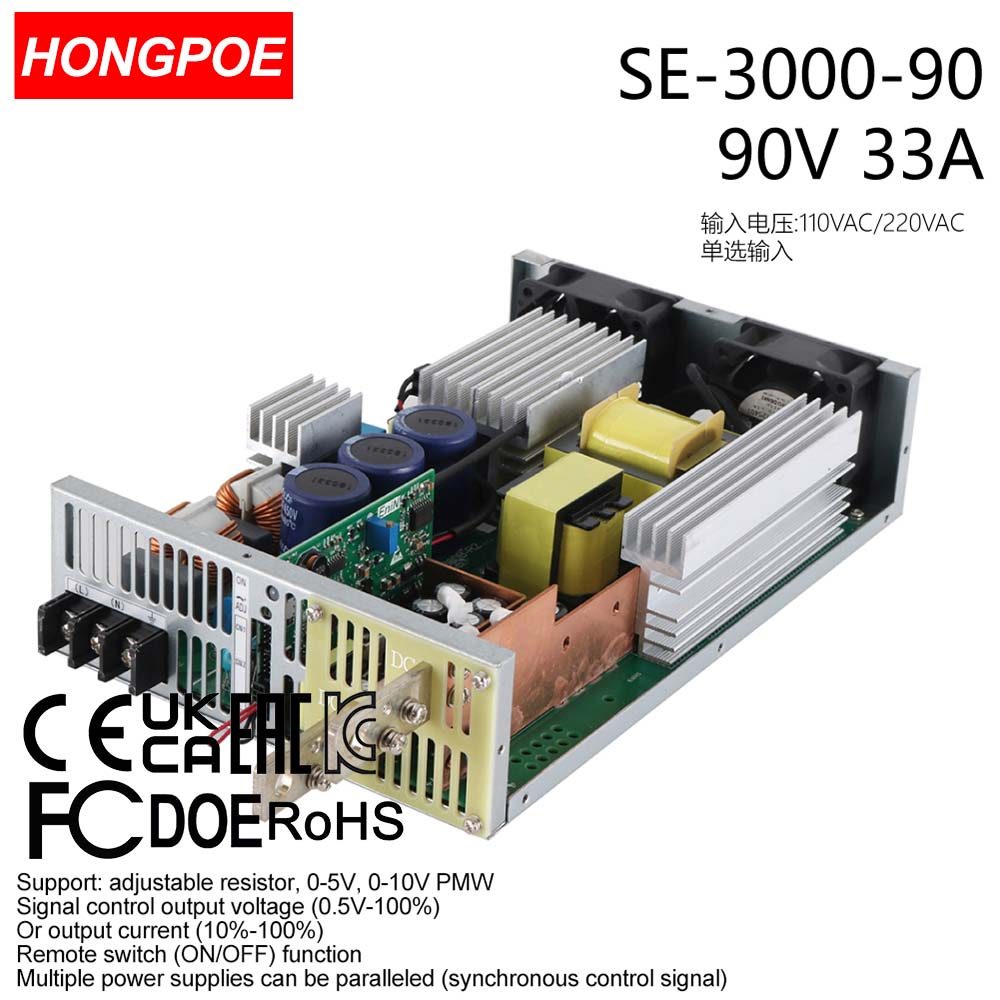 0-90V 33A 3000W Ajustável AC-DC 5V 10V PLC/PMV Transformador De Controle De Sinal , Adequado Para motor/Bateria/solar/in