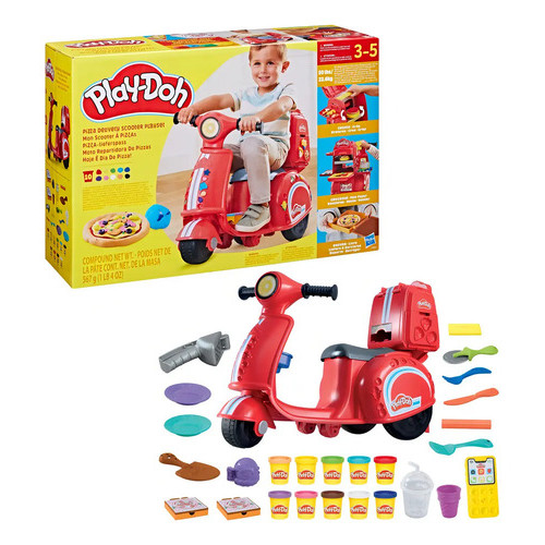 Máquina De Delivery De Pizza Play-doh Red Moto Scooter Vermelho