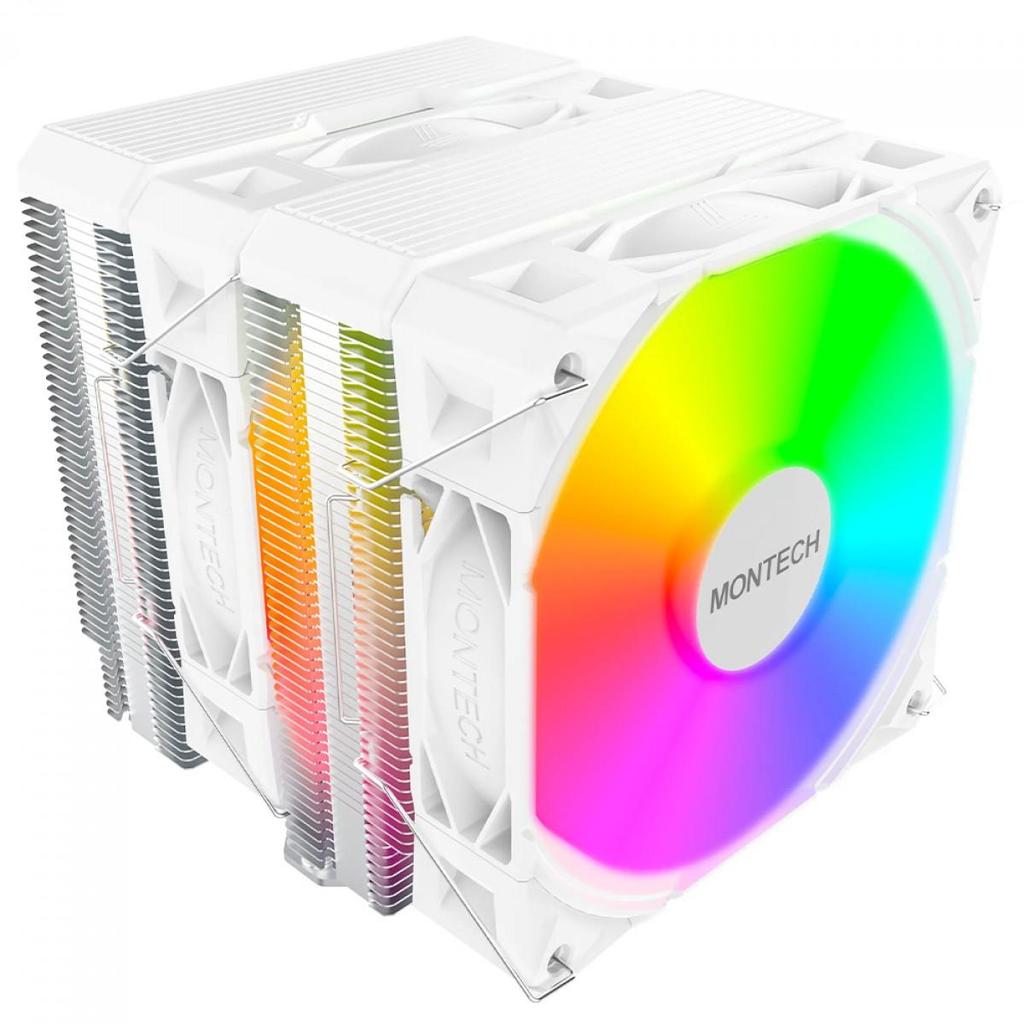 Cooler para Processador Montech NX600 ARGB, 120mm, Intel-AMD, PWM, Branco, NX600 ARGB (W)
