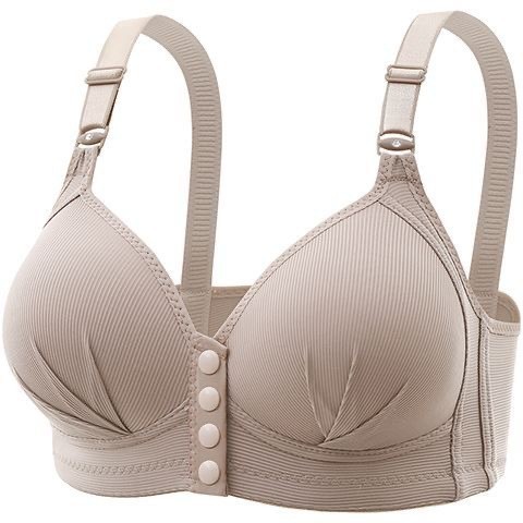 Sutiã De Amamentação Grande Com Zíper Frontal Sem Anel De Aço , Perfeito Para Mães Do Meio Da Vida , Ajuste Fino E Desig