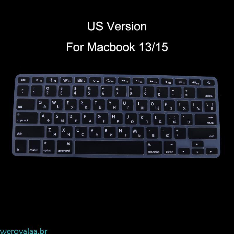 Weroyala Silicone RUS Russo Teclado Capa Pele Para Ar 13 15 Computador