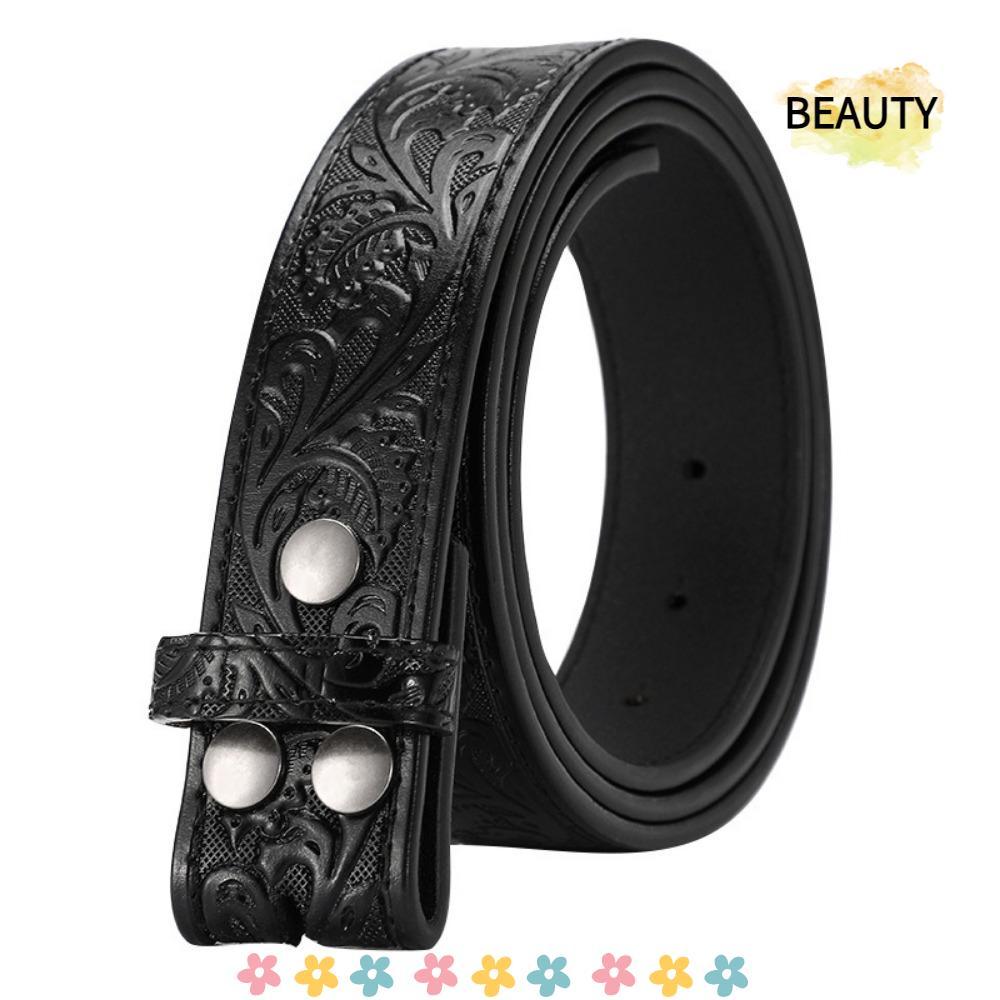 BEAUTYHOMEBR Cinto Com Fivela De Pino , De Couro Genuíno Em Relevo De Duas Camadas , Sem Jeans