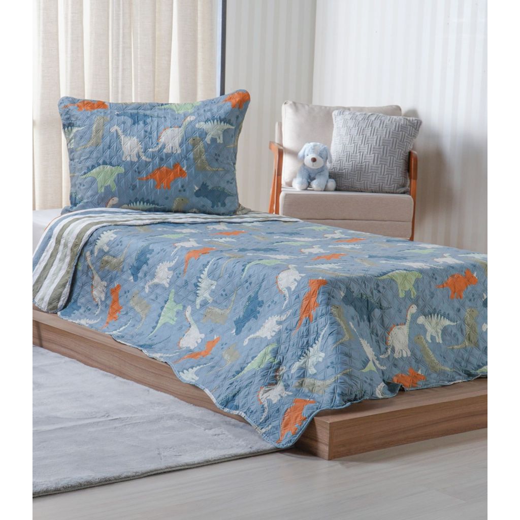 Jogo Cobre Leito Dupla Face Casal Bene Casa Azul em Oferta na Shopee