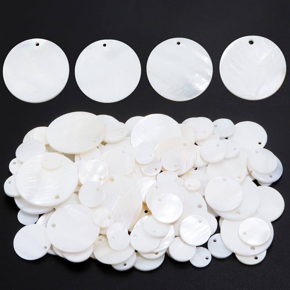 Madrepérola Natural 15mm Pingente Madre Pérola para Artesanato um Furo